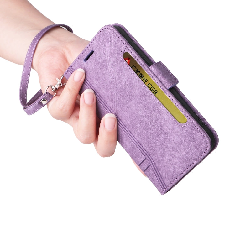 For Samsung Galaxy S24 Ultra BETOPNICE Dual-side Buckle Leather Phone Case(Purple) by BETOPNICE