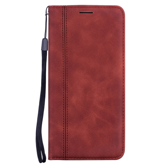 For Xiaomi Redmi Note 12 5G Global/Poco X5 Frosted Business Magnetic Horizontal Flip PU Phone Case(Brown) by buy2fix