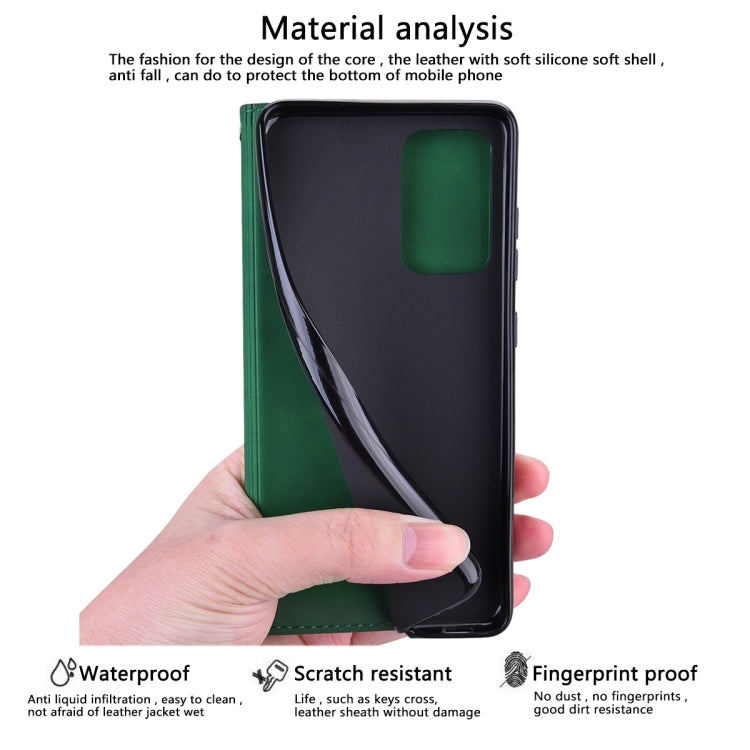 For Xiaomi Redmi Note 13 4G Frosted Business Magnetic Horizontal Flip PU Phone Case(Green) by buy2fix