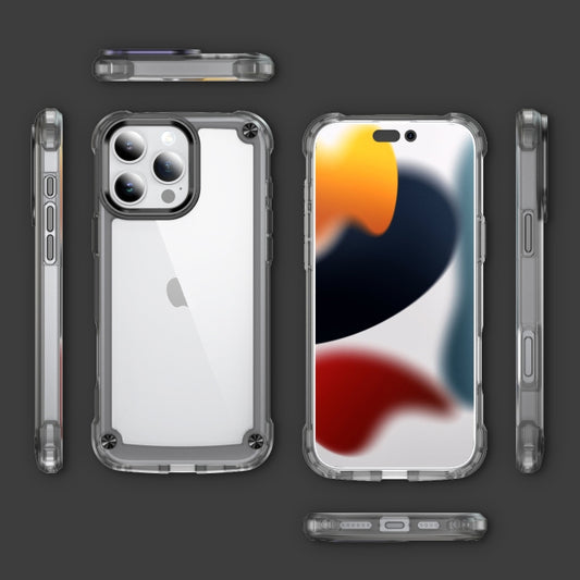 For iPhone 16 Pro Max Skin Feel TPU + PC Phone Case(Transparent Black) by buy2fix