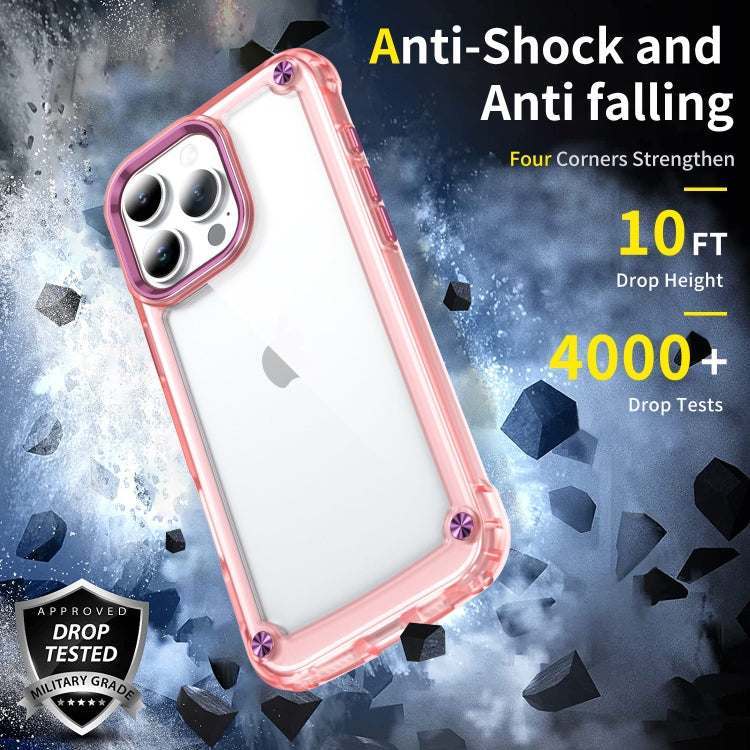For iPhone 16 Pro Skin Feel TPU + PC Phone Case(Transparent Pink) by buy2fix
