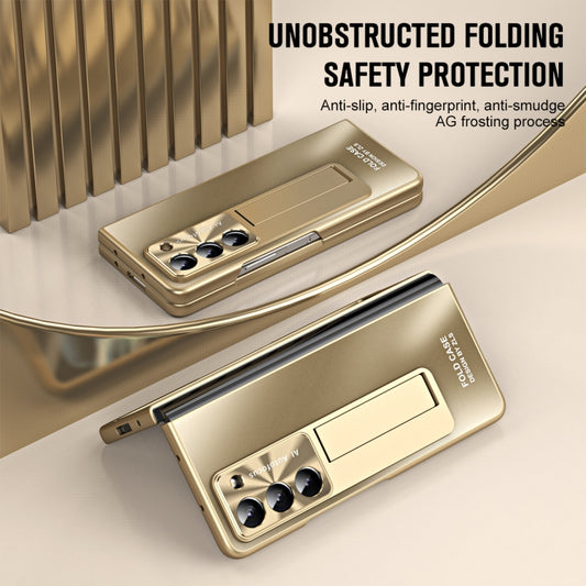 For Samsung Galaxy Z Fold5 5G Integrated AG Matte Folding Phone Case with Pen Slot(Champagne Gold) - Galaxy Z Fold5 Cases by buy2fix | Online Shopping UK | buy2fix