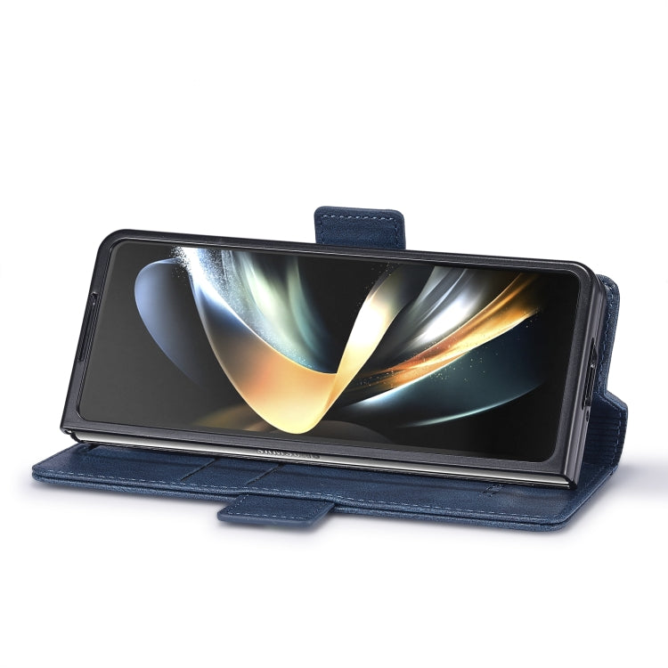 For Samsung Galaxy Z Fold6 5G LC.IMEEKE RFID Anti-theft Leather Phone Case(Blue) by LC.IMEEKE
