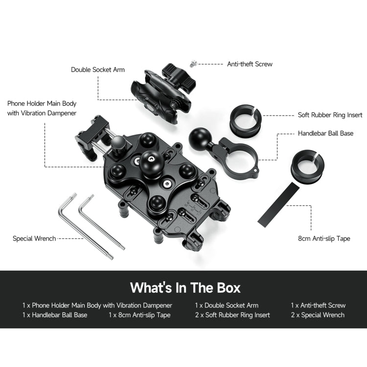 Ulefone Armor Mount Pro AM01 Universal Bicycle Handle Phone Holder(Black) by Ulefone