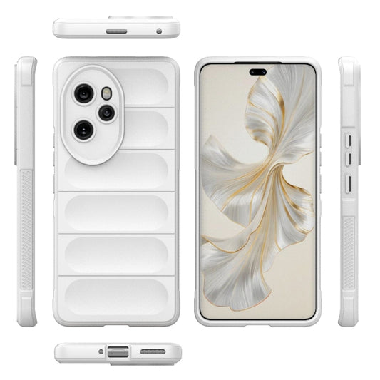 For Honor 100 Pro 5G Magic Shield TPU + Flannel Phone Case(White) by buy2fix