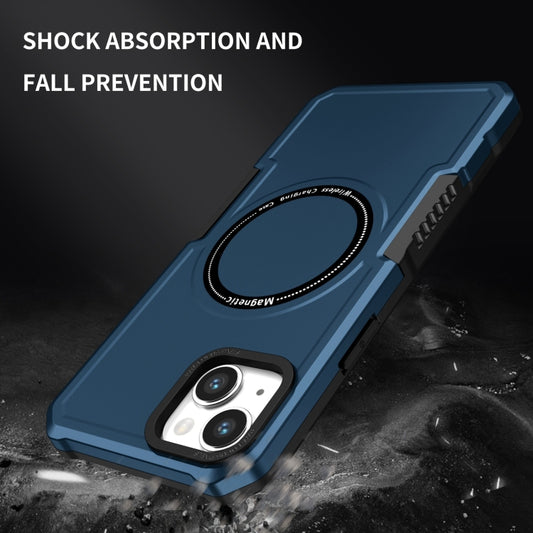 For iPhone 15 Plus Shockproof Armor MagSafe Phone Case(Dark Blue) by buy2fix