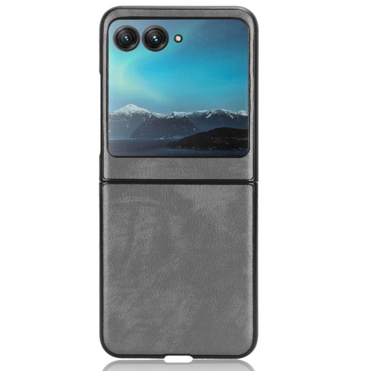 For Motorola Moto Razr 40 Ultra Litchi Texture Back Cover Phone Case(Grey) by buy2fix