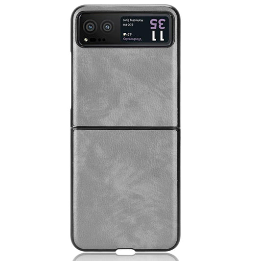 For Motorola Moto Razr 40 Litchi Texture Back Cover Phone Case(Grey) by buy2fix