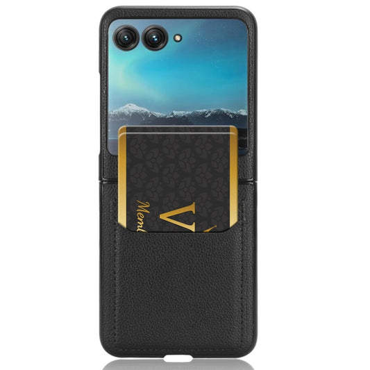 For Motorola Moto Razr 40 Ultra Litchi Texture Card Slot Phone Case(Black) by buy2fix