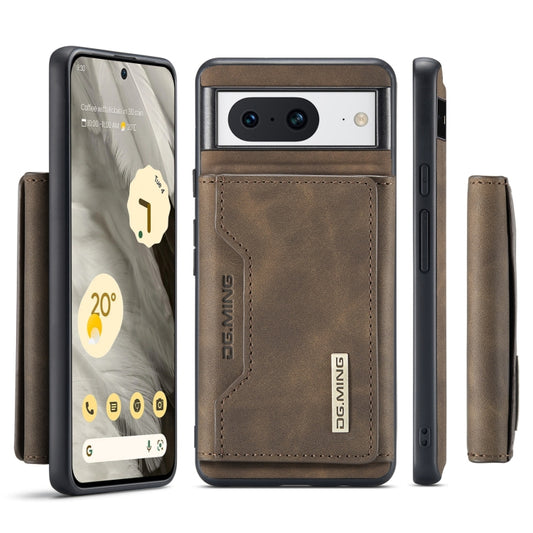For Google Pixel 8 DG.MING M2 Series 3-Fold Multi Card Bag + Magnetic Phone Case(Coffee) by DG.MING