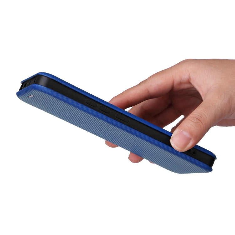 For Xiaomi Redmi Note 13 Pro Carbon Fiber Texture Flip Leather Phone Case(Blue) by buy2fix