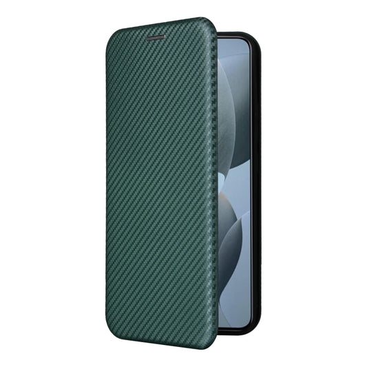 For Xiaomi Redmi K70E 5G Carbon Fiber Texture Flip Leather Phone Case(Green) by buy2fix