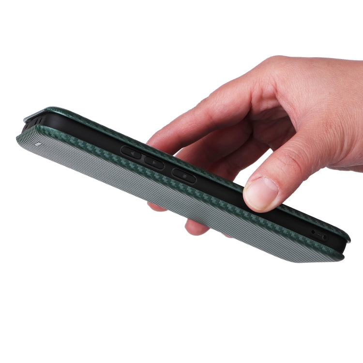 For Xiaomi Redmi K70E 5G Carbon Fiber Texture Flip Leather Phone Case(Green) by buy2fix