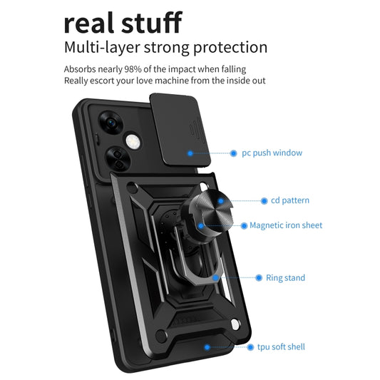 For OnePlus Nord N30 / CE3 Lite Sliding Camera Cover Design TPU+PC Phone Case(Red) by buy2fix