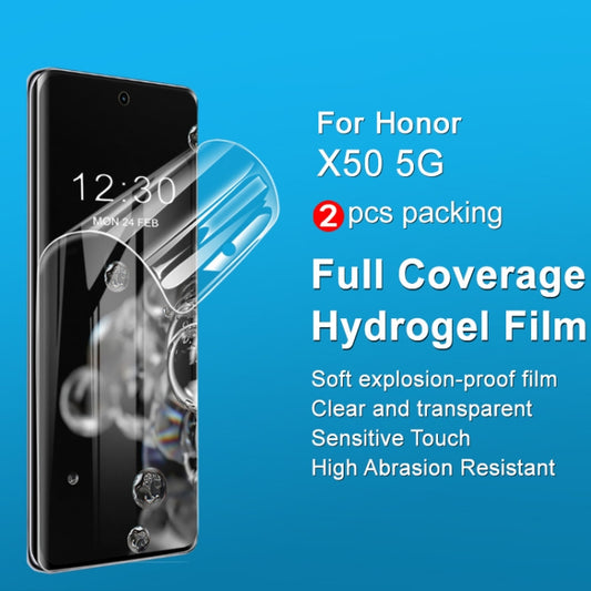 For Honor X50 5G 2pcs imak Curved Full Screen Hydrogel Film Protector by imak