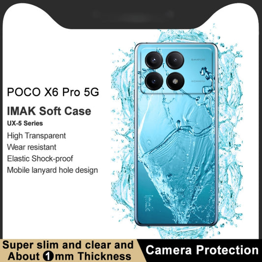 For Xiaomi Poco X6 Pro 5G/Redmi K70E 5G imak UX-5 Series Transparent Shockproof TPU Protective Case(Transparent) by imak