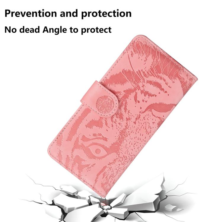 For iPhone Air Tiger Embossing Pattern Leather Phone Case(Pink) - iPhone Air Cases by buy2fix | Online Shopping UK | buy2fix