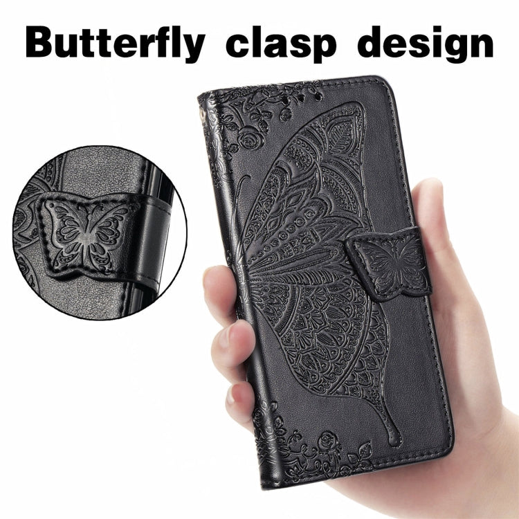For Ulefone Note 16 Pro Butterfly Love Flower Embossed Leather Phone Case(Black) by buy2fix