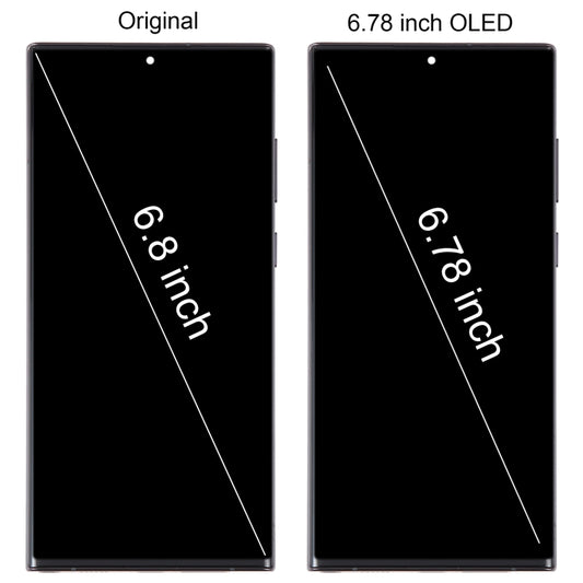 For Samsung Galaxy S22 Ultra 5G SM-S908B 6.78 inch EU Version OLED LCD Screen Digitizer Full Assembly with Frame(Black) - by buy2fix | Online Shopping UK | buy2fix