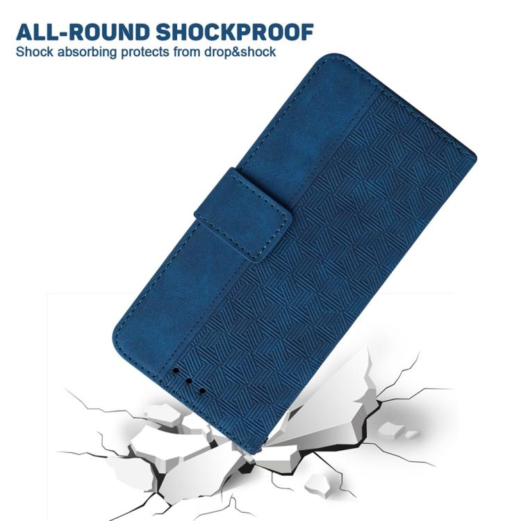 For iPhone Air Geometric Embossed Leather Phone Case(Blue) - iPhone Air Cases by buy2fix | Online Shopping UK | buy2fix