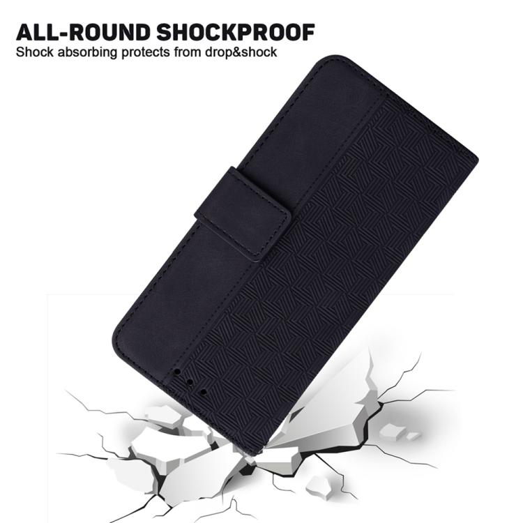 For iPhone Air Geometric Embossed Leather Phone Case(Black) - iPhone Air Cases by buy2fix | Online Shopping UK | buy2fix