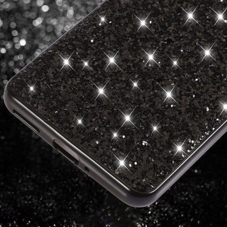 For OnePlus 11 Glitter Powder Shockproof TPU Phone Case(Black) by buy2fix