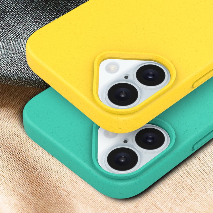 For iPhone 16 Starry Series Shockproof Straw Material + TPU Protective Case(Army Green) by buy2fix