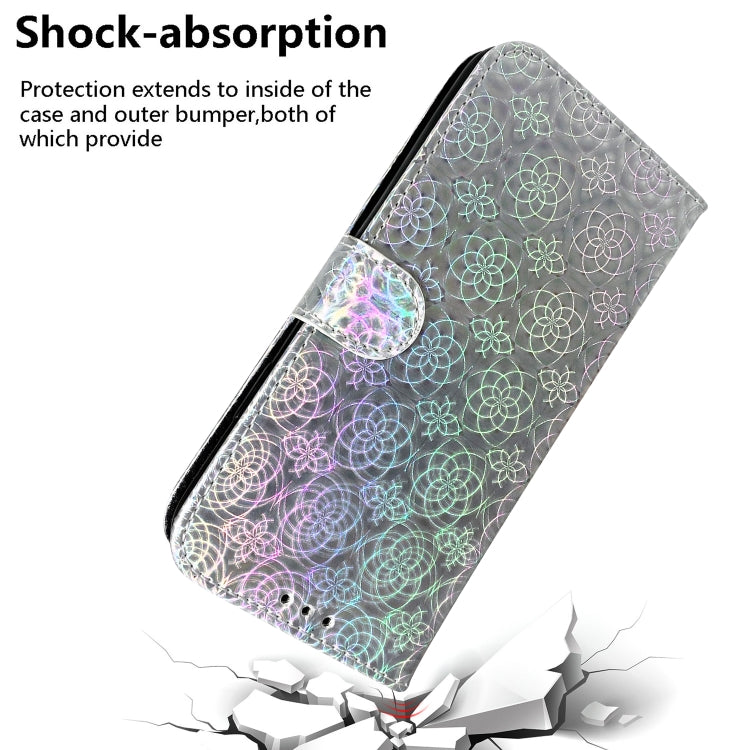 For iPhone 16 Pro Max Colorful Magnetic Buckle Leather Phone Case(Silver) by buy2fix