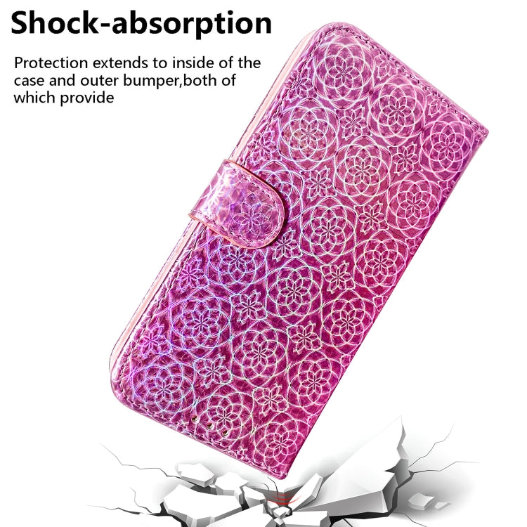 For iPhone 16 Pro Colorful Magnetic Buckle Leather Phone Case(Pink) by buy2fix