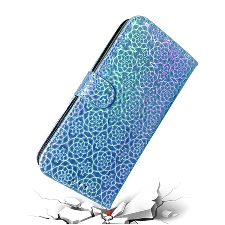 For Motorola Moto G Play 4G 2024 Colorful Magnetic Buckle Leather Phone Case(Blue) by buy2fix