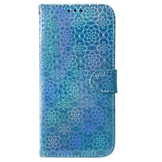 For Motorola Edge 2024 Colorful Magnetic Buckle Leather Phone Case(Blue) by buy2fix