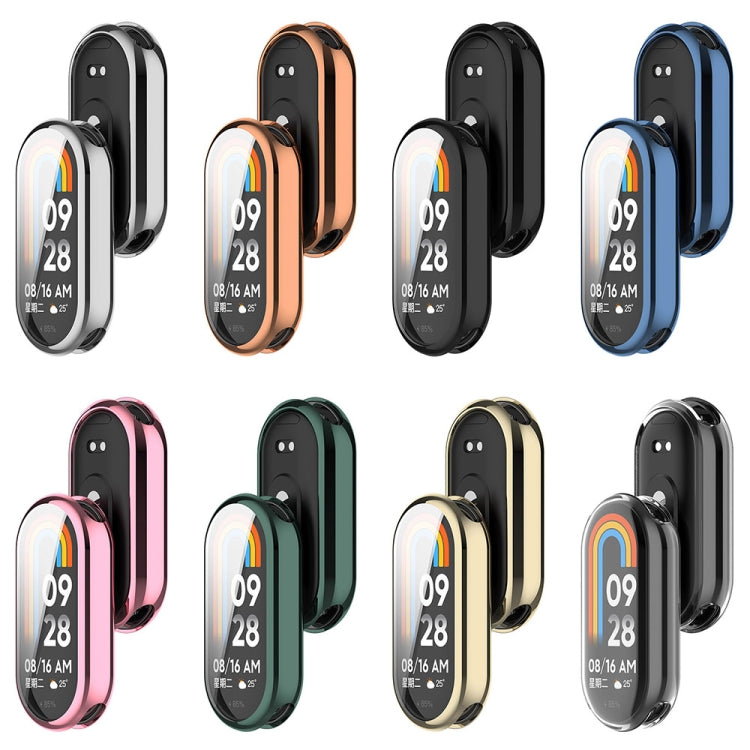 For Xiaomi Mi Band 8 / 9 Ceramic / 10 Ceramic Full Coverage TPU Electroplating Watch Protective Cover(Black) by buy2fix