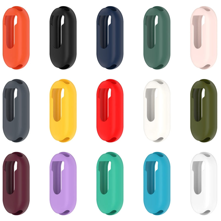For Xiaomi Mi Band 8 Pure Color Silicone Watch Protective Case(White) by buy2fix