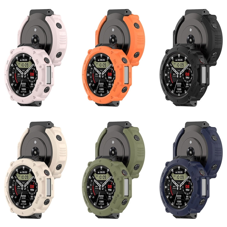 For Amazfit T-Rex Ultra Armor Hollow Watch Protective Case(Orange) by buy2fix