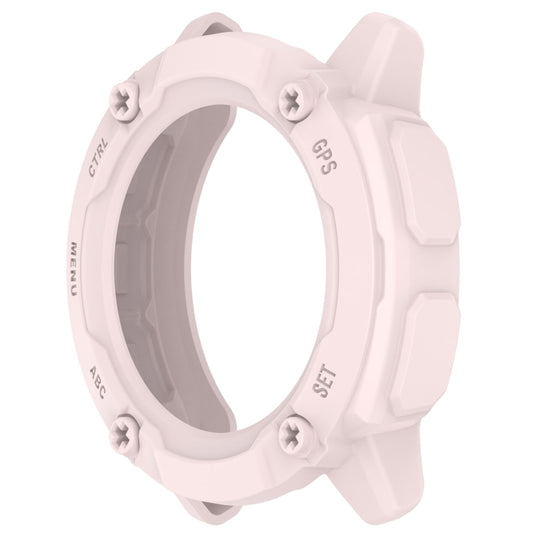 For Garmin Instinct 2X Armor Hollow Watch Protective Case(Light Pink) by buy2fix