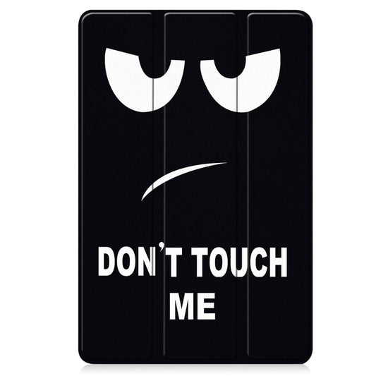 For Google Pixel Tablet Custer Painted 3-Fold Holder Smart Leather Tablet Case(Big Eye Me) by buy2fix