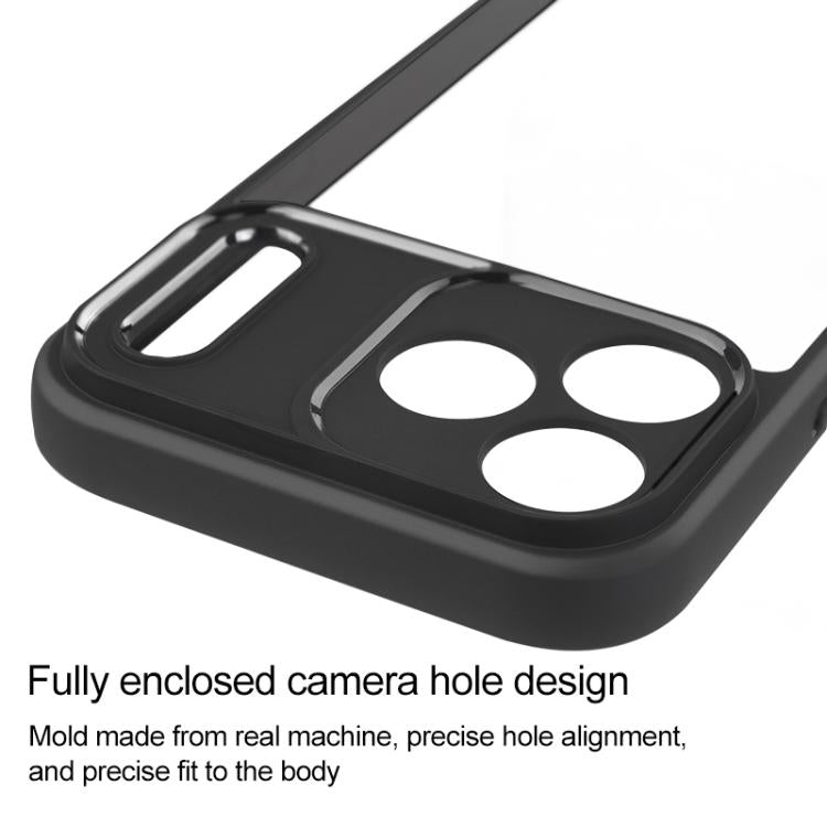 For iPhone 17 Pro Max Frosted TPU + Transparent PC Phone Case(Black) - iPhone 17 Pro Max Cases by buy2fix | Online Shopping UK | buy2fix