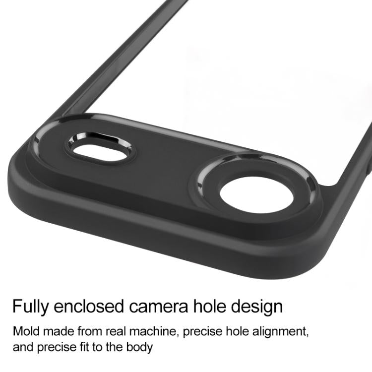 For iPhone 17 Air Frosted TPU + Transparent PC Phone Case(Black) - iPhone 17 Air Cases by buy2fix | Online Shopping UK | buy2fix