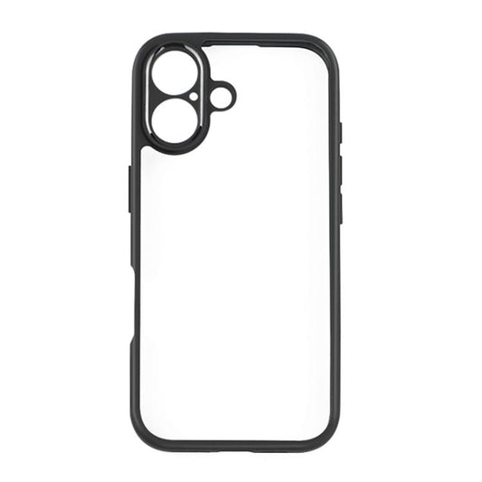 For iPhone 17 Frosted TPU + Transparent PC Phone Case(Black) - iPhone 17 Cases by buy2fix | Online Shopping UK | buy2fix