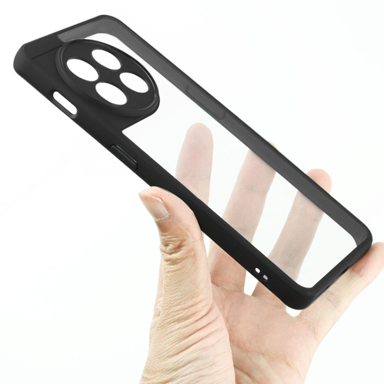 For OnePlus 11 Frosted TPU + Transparent PC Phone Case(Black) by buy2fix