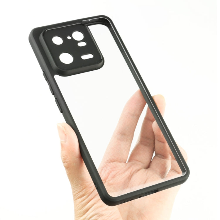 For Xiaomi 13 Pro Frosted TPU + Transparent PC Phone Case(Black) by buy2fix