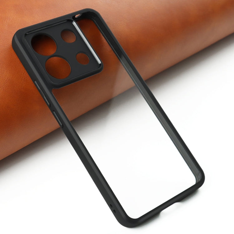 For Xiaomi Redmi Note 13 Pro 5G Frosted TPU + Transparent PC Phone Case(Black) by buy2fix