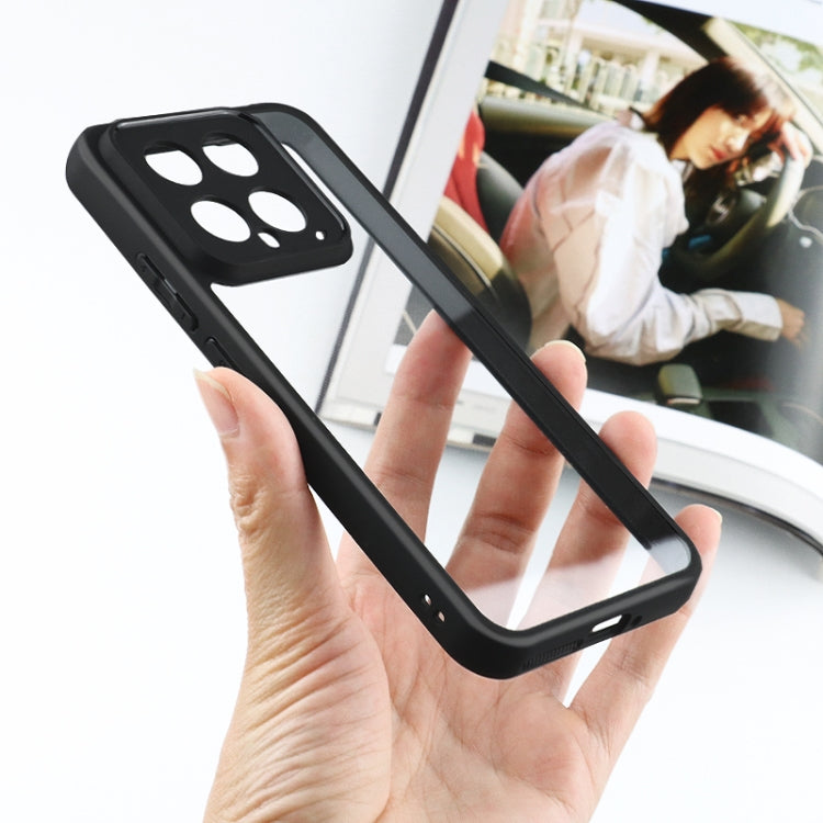 For Xiaomi 14 Frosted TPU + Transparent PC Phone Case(Black) by buy2fix