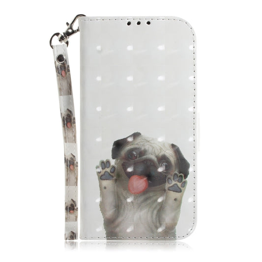 For iPhone 16 3D Colored Horizontal Flip Leather Phone Case(Pug) by buy2fix