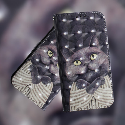 For Motorola Moto G Play 4G 2024 3D Colored Flip Leather Phone Case(Hug Cat) by buy2fix