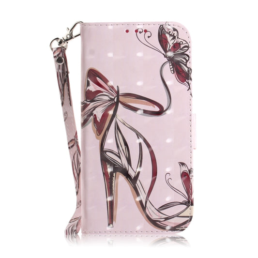 For Motorola Edge 2024 3D Colored Flip Leather Phone Case(Butterfly High-heeled) by buy2fix