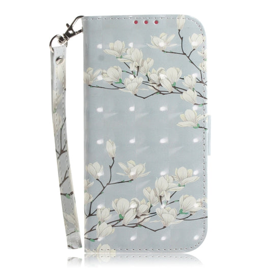 For Motorola Edge 2024 3D Colored Flip Leather Phone Case(Magnolia) by buy2fix