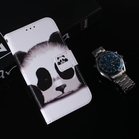 For iPhone 16 Pro Max Coloured Drawing Flip Leather Phone Case(Panda) by buy2fix