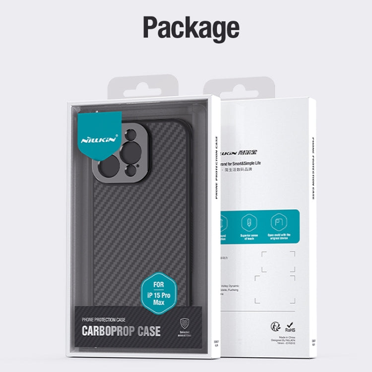 For iPhone 15 Pro Max NILLKIN Aramid Fiber MagSafe Magnetic Phone Case(Black) by NILLKIN