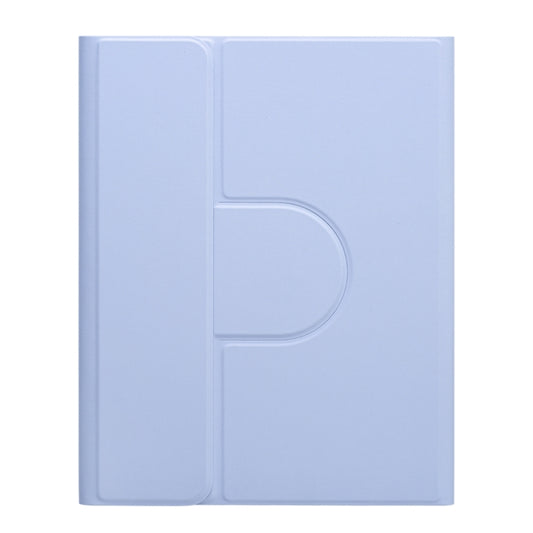 For iPad 10th Gen 10.9 2022 Square Button 360 Degree Rotatable Bluetooth Keyboard Leather Case(Light Purple) by buy2fix